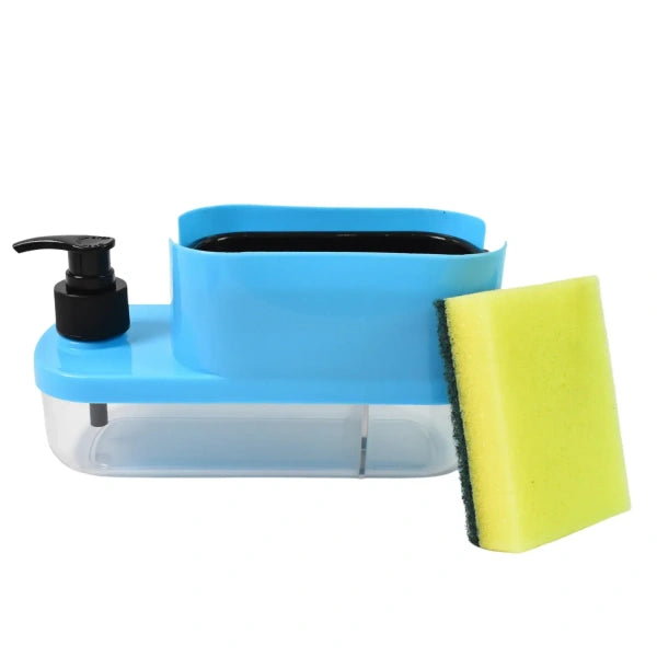 3-in-1 Soap Dispenser with Sponge Holder & Pump – Smart Sink Organizer